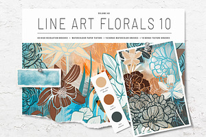 Floral Procreate Stamp Brushes 10