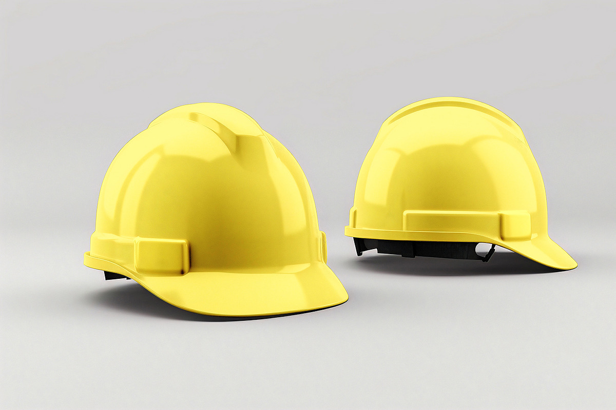 Hard hat helmet mockup design, an Apparel Mockup by Raihan Rahman (Photo 4 of 6)