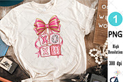 XOXO Valentine Pink Bow PNG, an Illustration by Creative Art (Thumbnail 2 of 6)