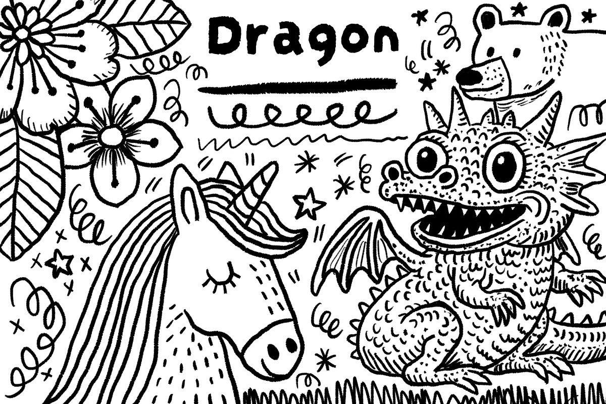Crunchy Cartoon Inkers Brushes, a Brush Add-On by Heather Green Designs (Photo 5 of 10)