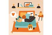 Girl travel. Hotel search & check-in, a Person Illustration by Good Studio (Thumbnail 2 of 4)