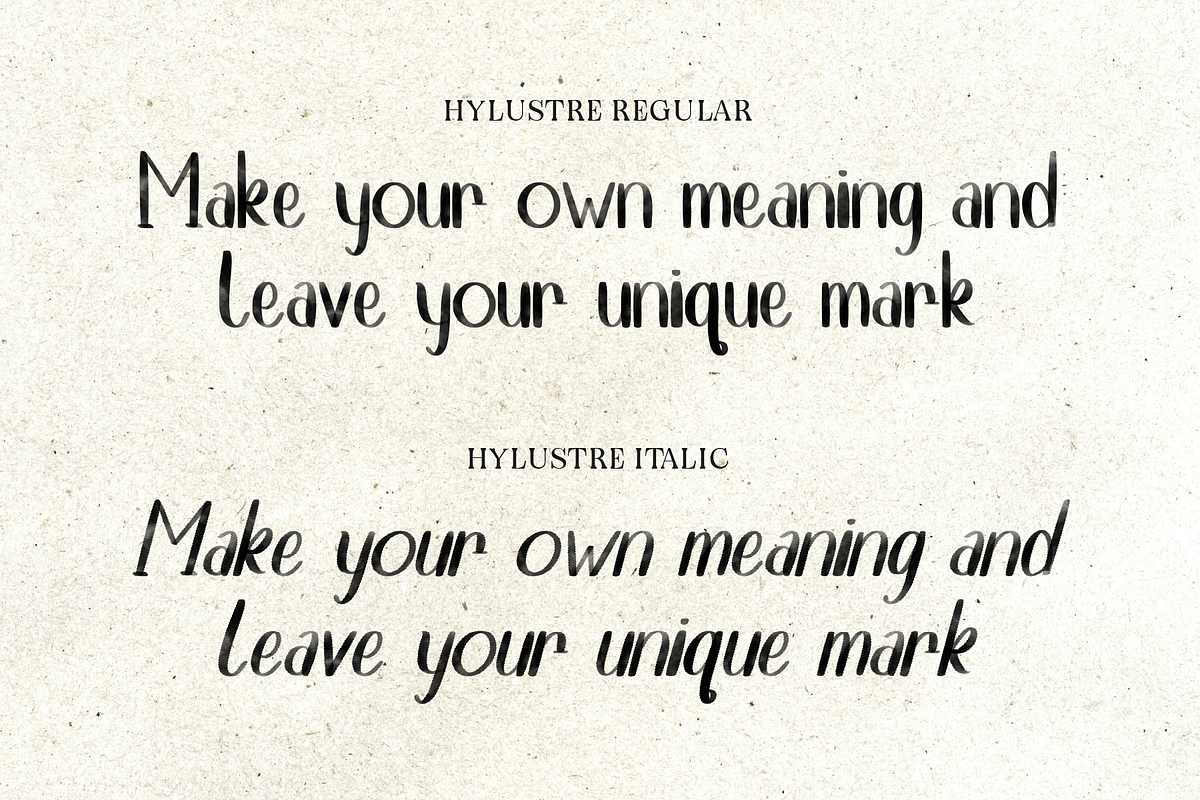 Hylustre - Watercolor Inked Display, a Script Font by Indotype Foundry (Photo 10 of 10)