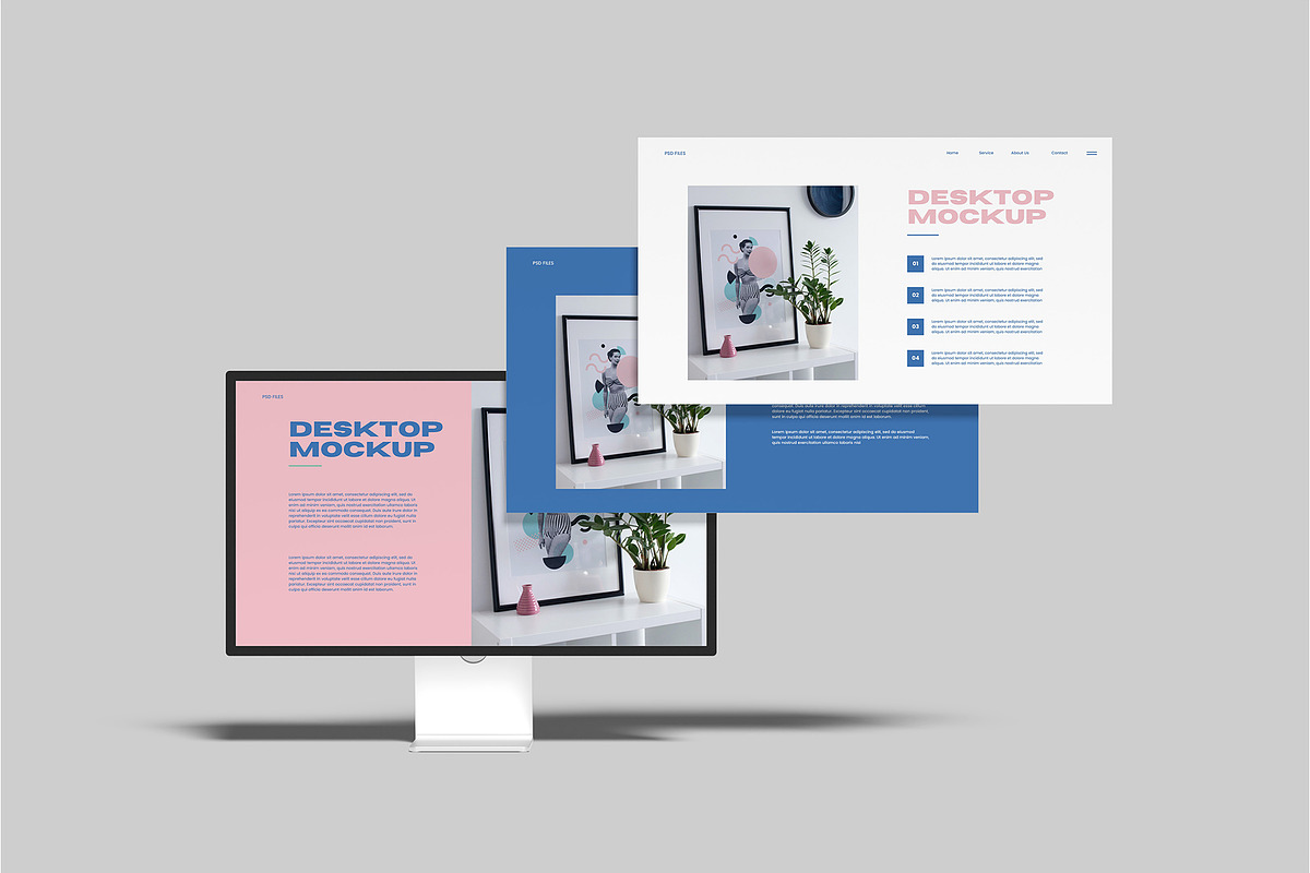 Desktop Screen Website Mockup, a Device Mockup by Graphiculon (Photo 6 of 11)