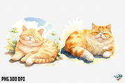 Summer Fat Cat Watercolor, an Illustration by Gemstone (Thumbnail 5 of 12)