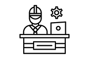 Worksite Line Icon, an Outline Icon by Pexelpy (Thumbnail 2 of 2)