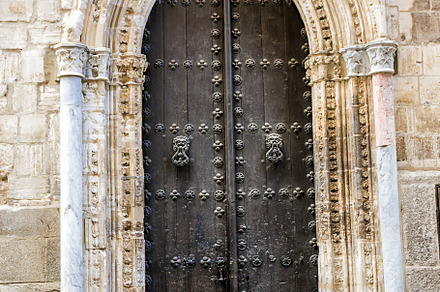 Ancient wooden door of the Cathedral of Toledo (Primate Cathedra, an Architecture Photo by Angelo D'Amico Photograph