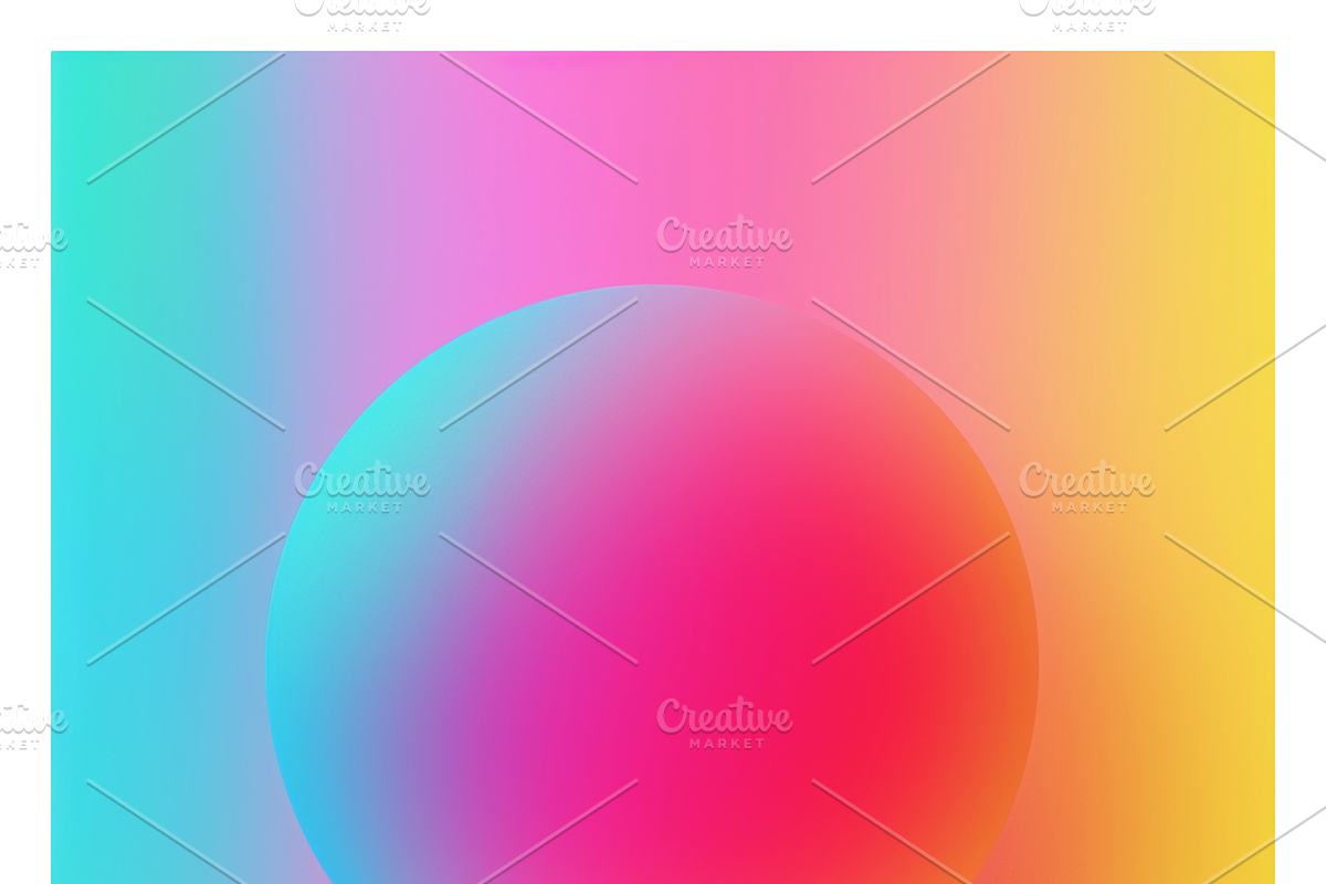 Rare Co - Rainbow Gradient Spheres, a Background Graphic by milatovar (Photo 11 of 17)