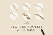 35 Illustrator Texture Toolkit, a Brush Add-On by Jenteva Art (Thumbnail 1 of 14)