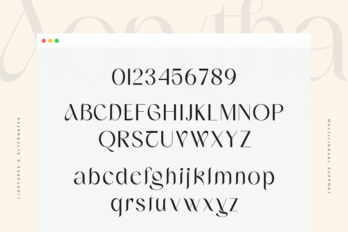 Aorytha - Modern Display Typeface, a Serif Font by Namara Creative Studio (Photo 9 of 15)