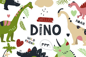 Seamless DINO patterns and posters