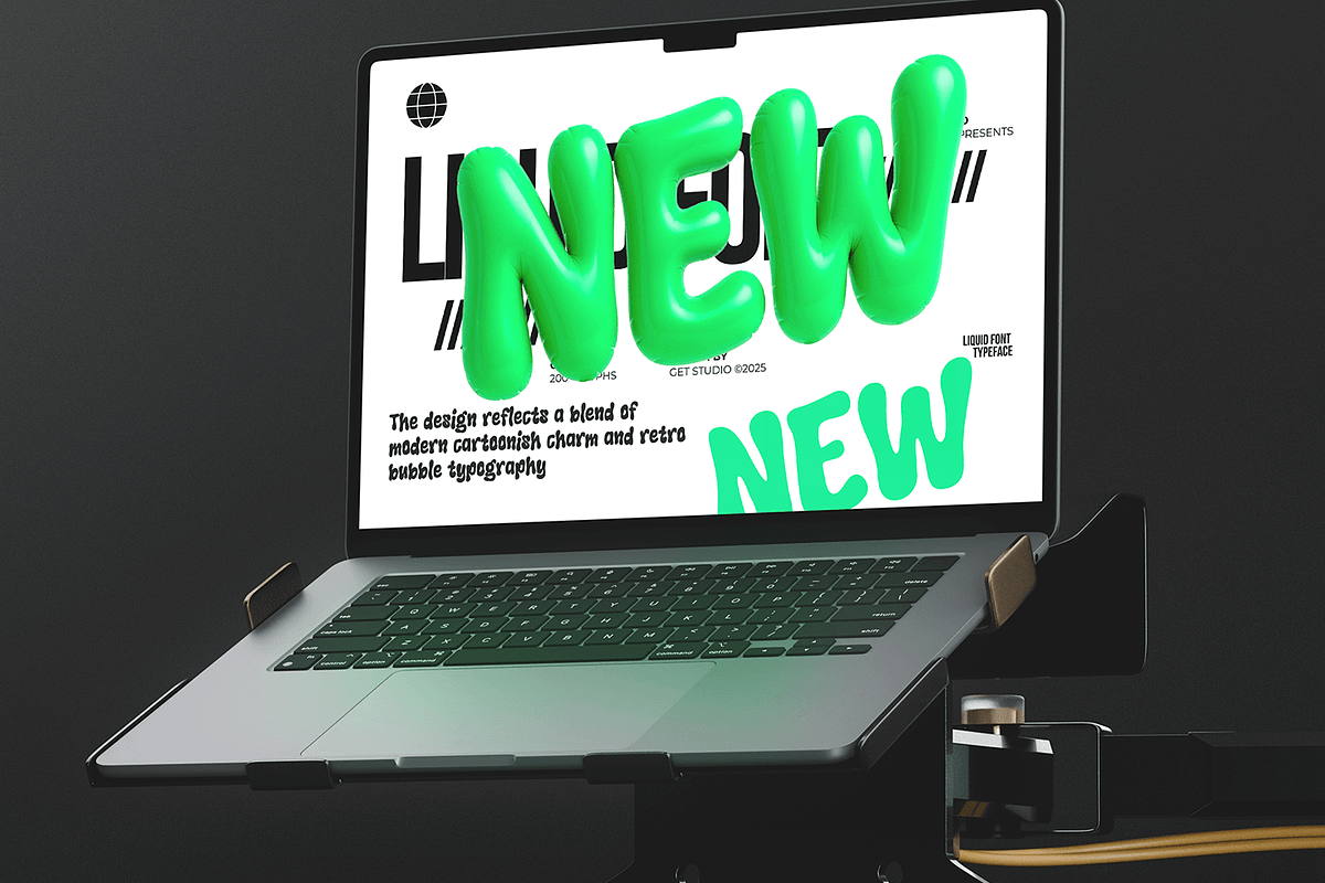 Loviane – Liquid Bubble Font, a Font by Get Studio (Photo 5 of 10)