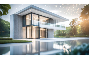 A luxurious minimalist glass-walled, an Architecture Photo by Igor Tichonow