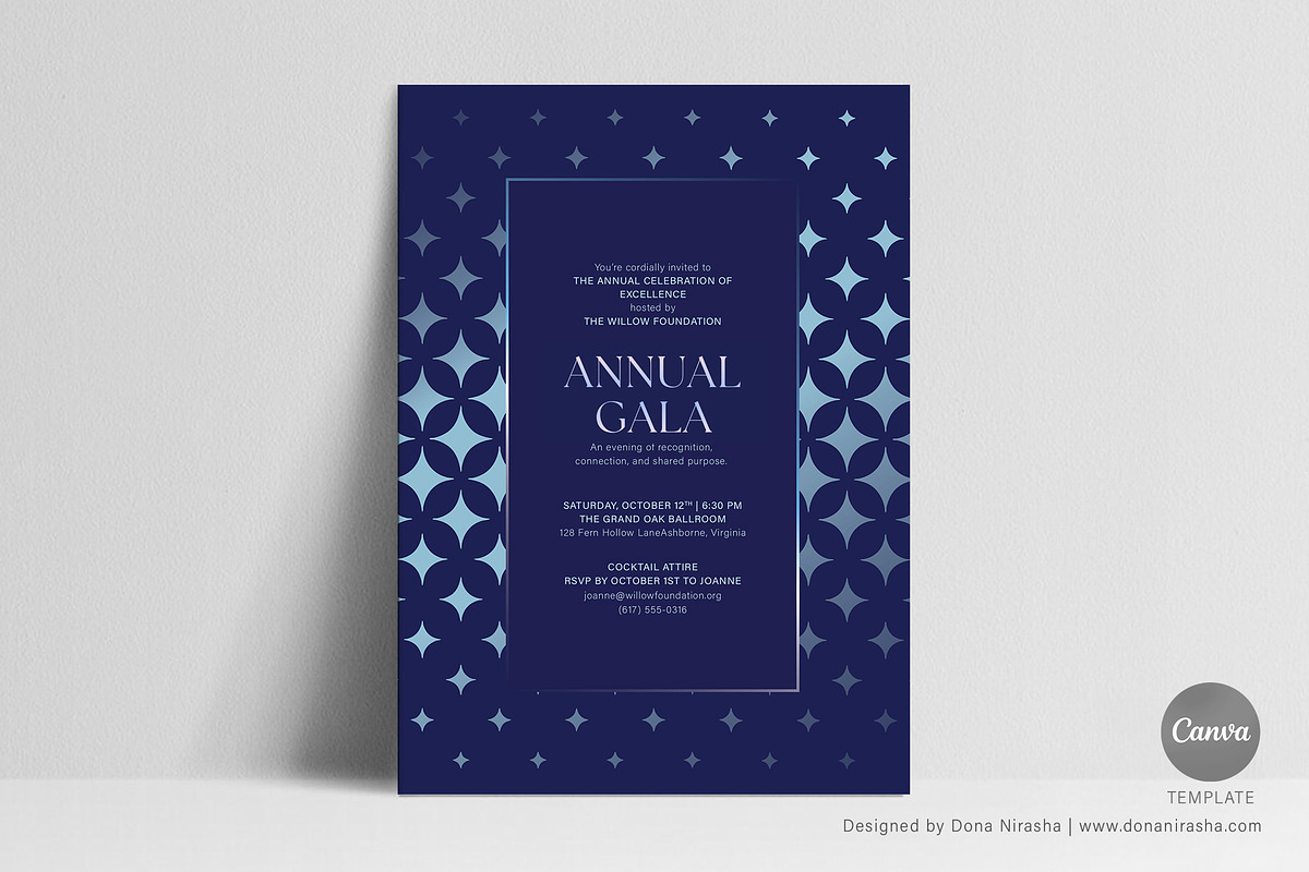 Gala Invite Canva Temp - 35, a Marketing Template by BloomToLife By Dona (Photo 1 of 6)