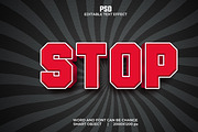 Stop Red 3d Editable Psd Text Effect, a Layer Style Add-On by bdrobin (Thumbnail 2 of 2)