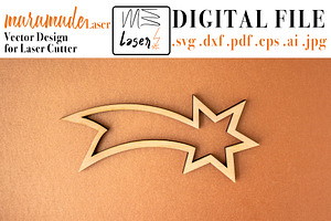 ChristmasStar VectorFile 4 Laser Cut