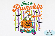 Just a Pumpkin Goose Stripes Hallowe, a Seasonal Illustration by Daily.Designs (Thumbnail 1 of 5)