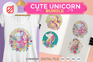 Cute Unicorn Mythical Animal Bundle