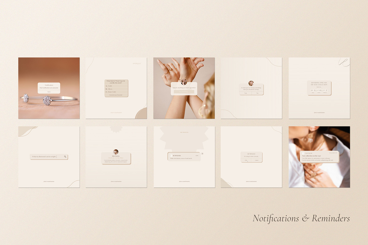 Jewelry Social Media Kit CANVA, a Social Media Template by Wildnun Studio (Photo 18 of 27)