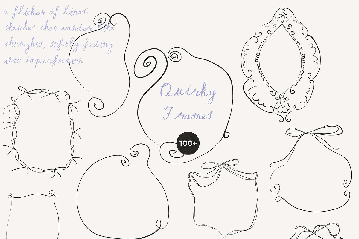 Quirky Hand-Drawn Line Frames, an Object Graphic by Lana Elanor (Photo 9 of 11)