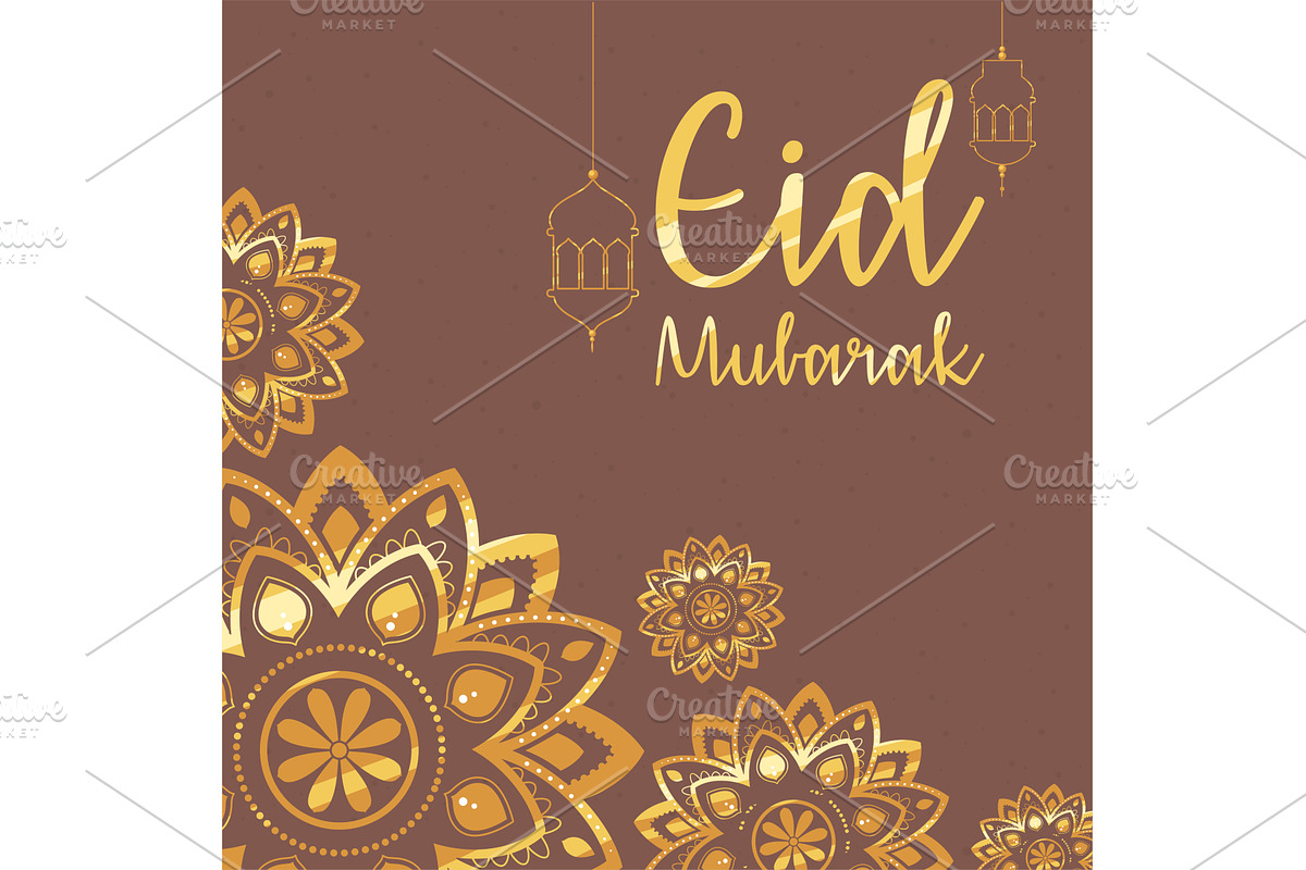 eid mubarak mandala, an Illustration by studiogstock