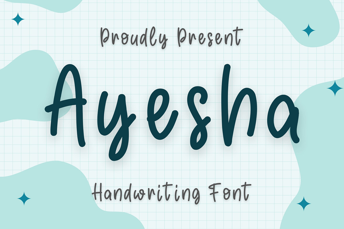Ayesha Font, a Script Font by Aisyah (Photo 1 of 5)