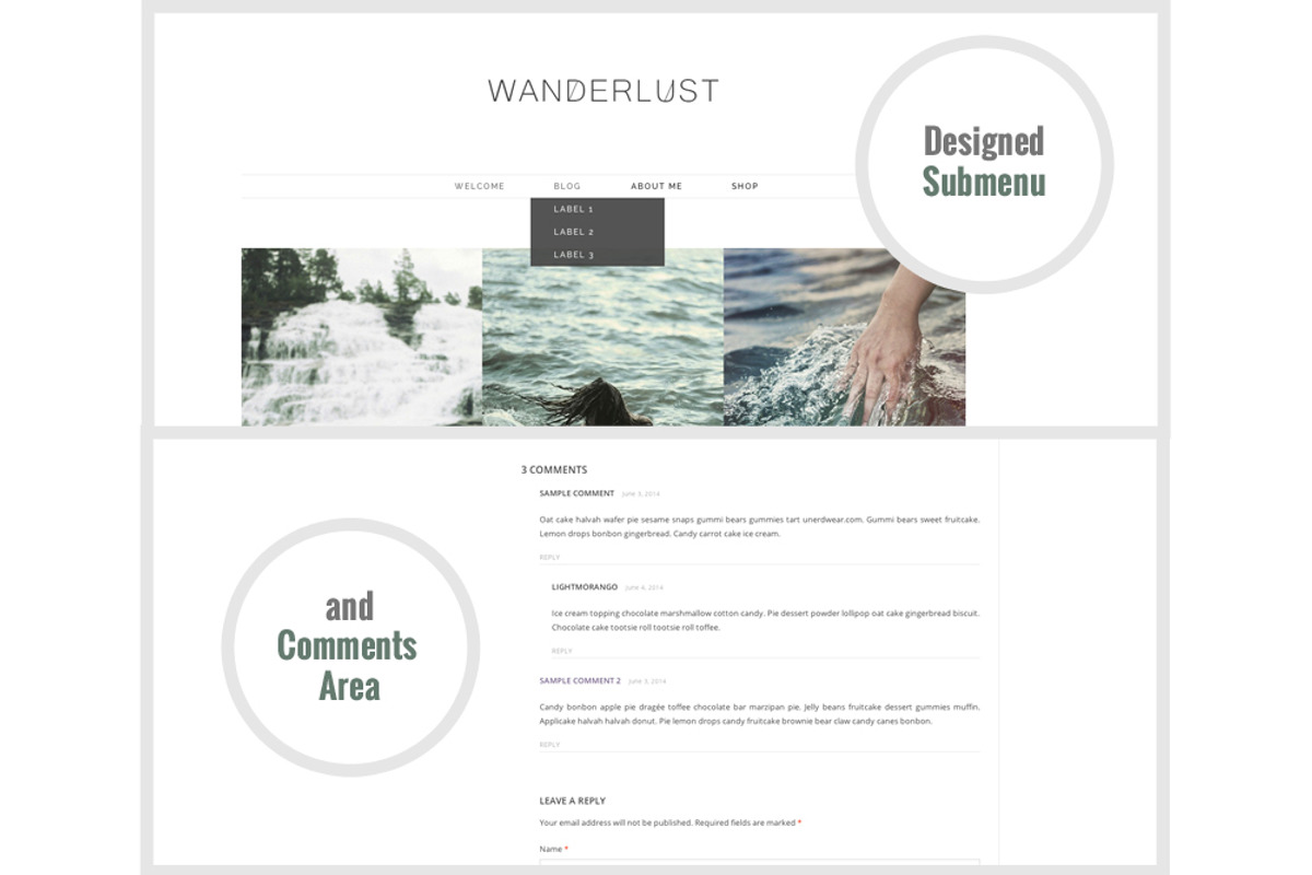 Responsive WP Theme - Wanderlust, a WordPress Template by Light Morango (Photo 5 of 5)