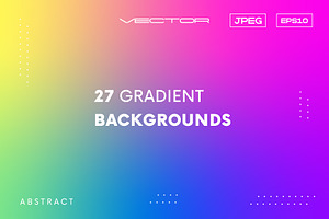 27 Colorful Gradient Backgrounds