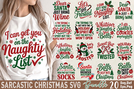 Sarcastic christmas svg bundle