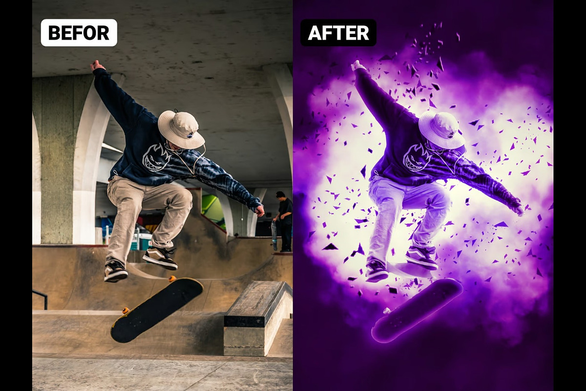 Explosion Effect Photoshop Action, an Action Add-On by Hubzway (Photo 4 of 10)
