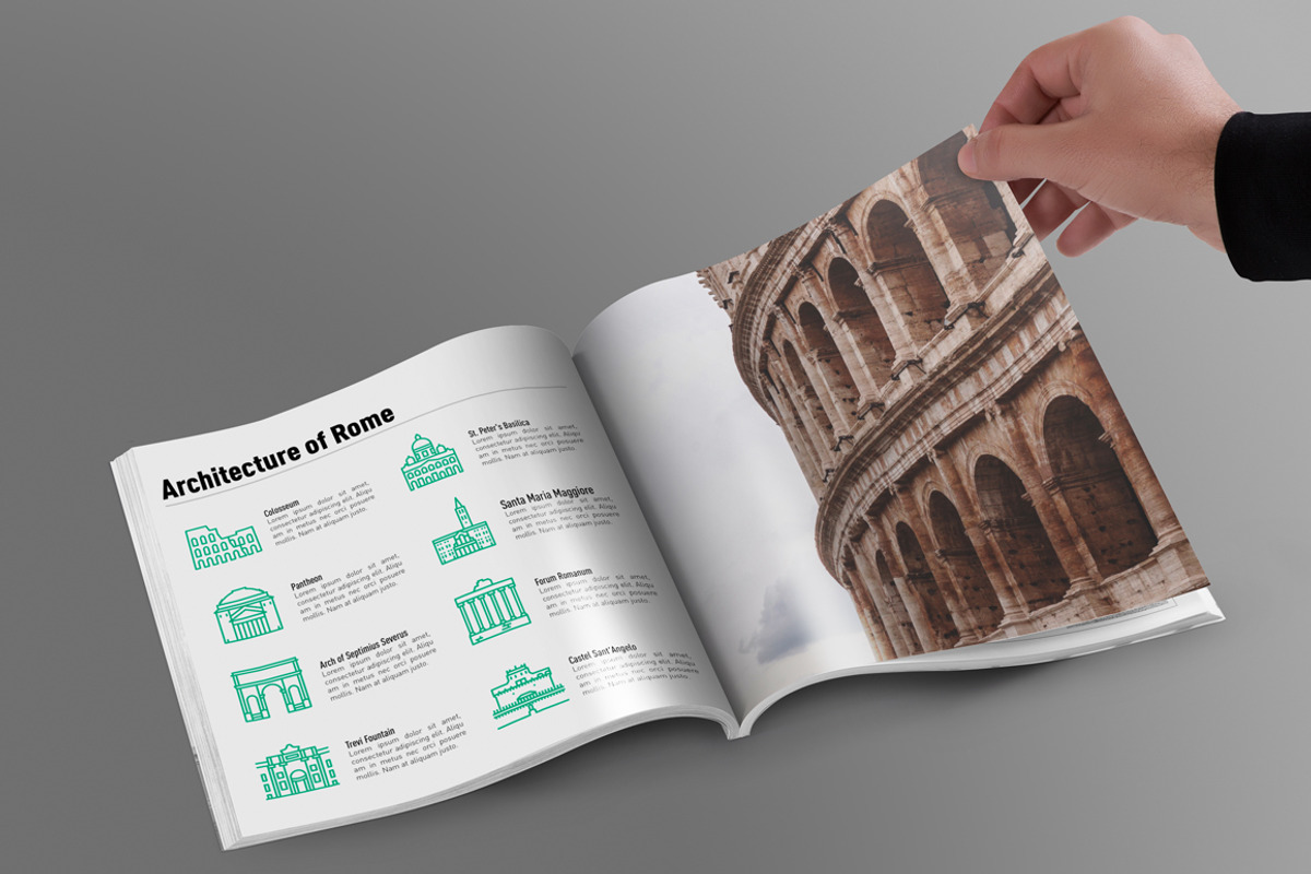 Landmarks of Italy - Rome, an Outline Icon by Jozsef Balazs-Hegedus (Photo 7 of 7)