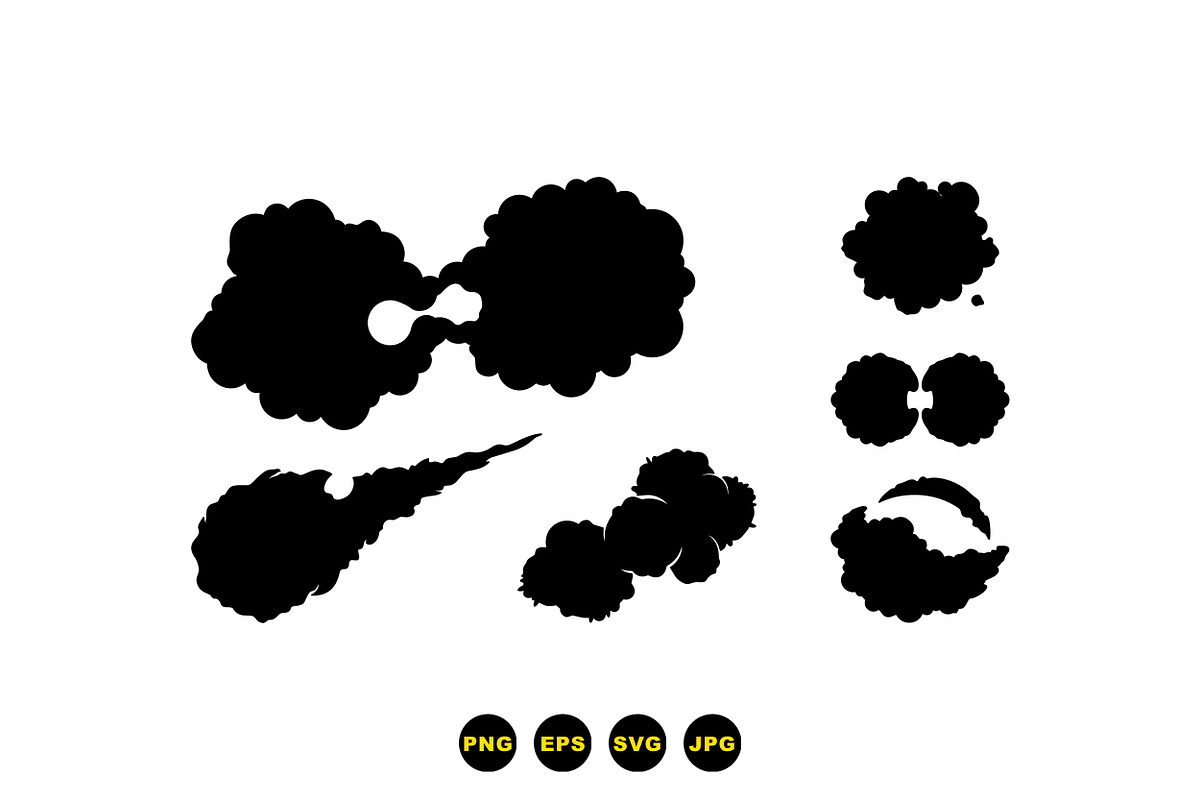 Smoke Cloud Vector Pack, an Illustration by designvectx (Photo 2 of 3)