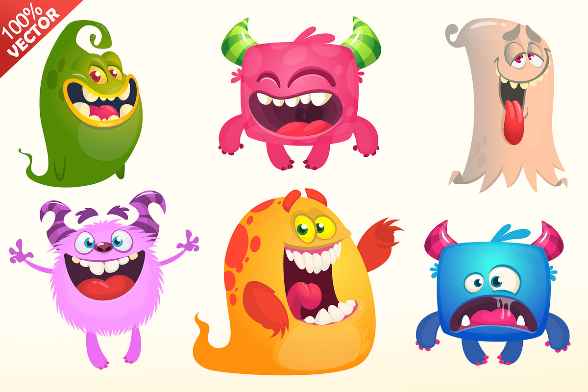Berry Boos - 6 Cute Monsters, a Decorative Illustration by D R A W K M A N (Photo 5 of 5)