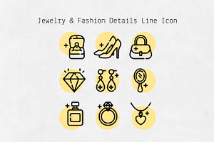 Jewelry & Fashion Details Line Icon, an Outline Icon by Lyolya Profitrolya