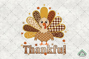Thankful Turkey Thanksgiving PNG, an Illustration by Craft Nest (Thumbnail 1 of 6)