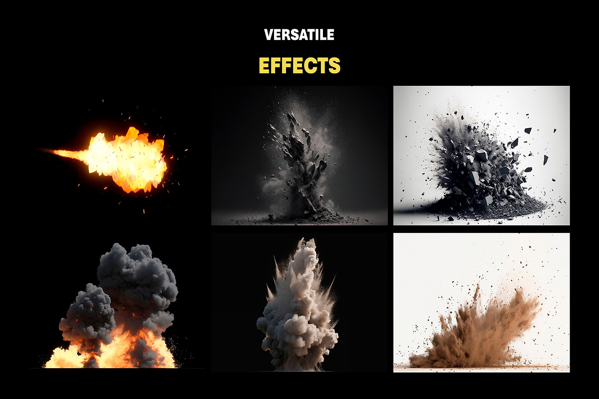 140+ Explosions Overlays Effects, an Object Graphic by Mikel Blazgad (Photo 2 of 8)
