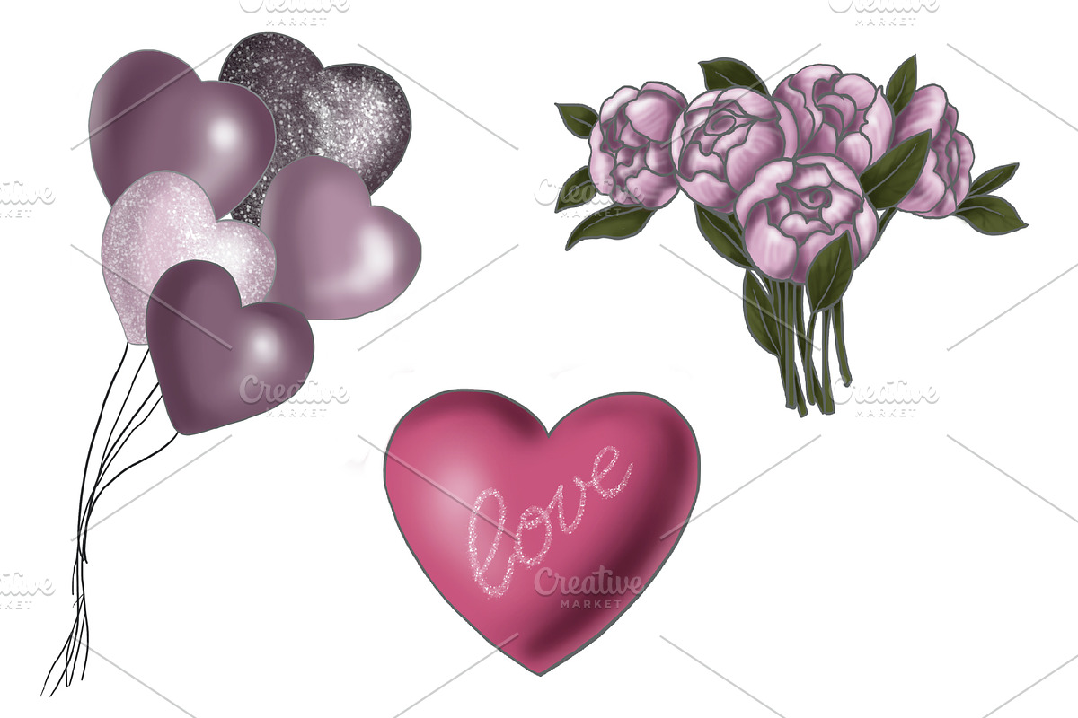 Valentine gnomes png clipart, an Illustration by KupalinaArt (Photo 5 of 5)