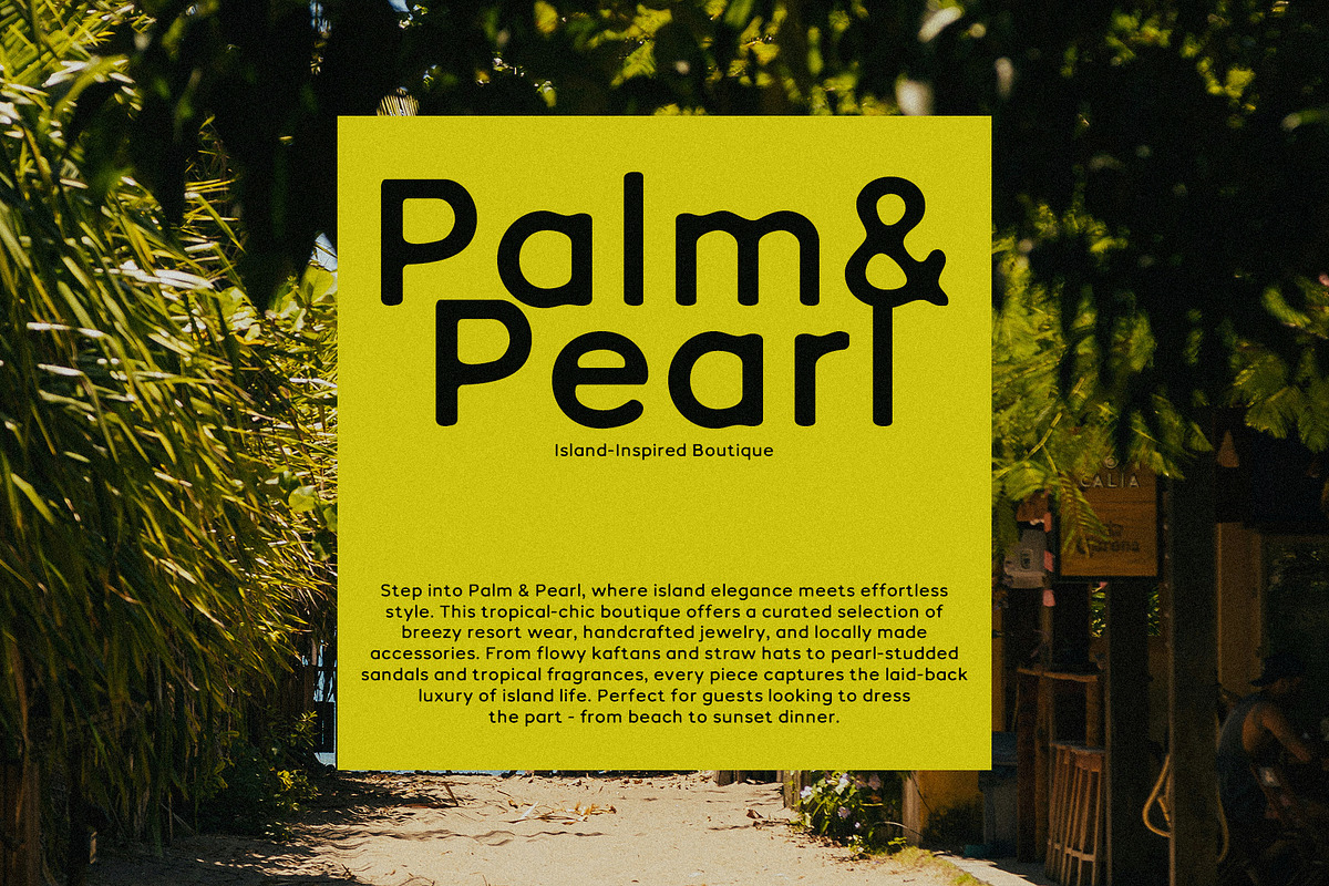 Tropical Sunday - Vintage Sans Serif, a Sans Serif Font by Mikhail Kitsune (Photo 5 of 8)