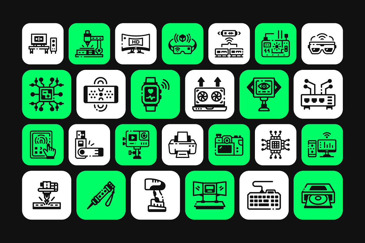 Animated Hardware and Technology, a Solid Icon by Vectors Market (Photo 2 of 3)