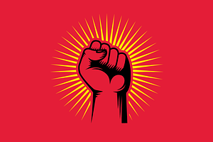 Revolution hand up illustration