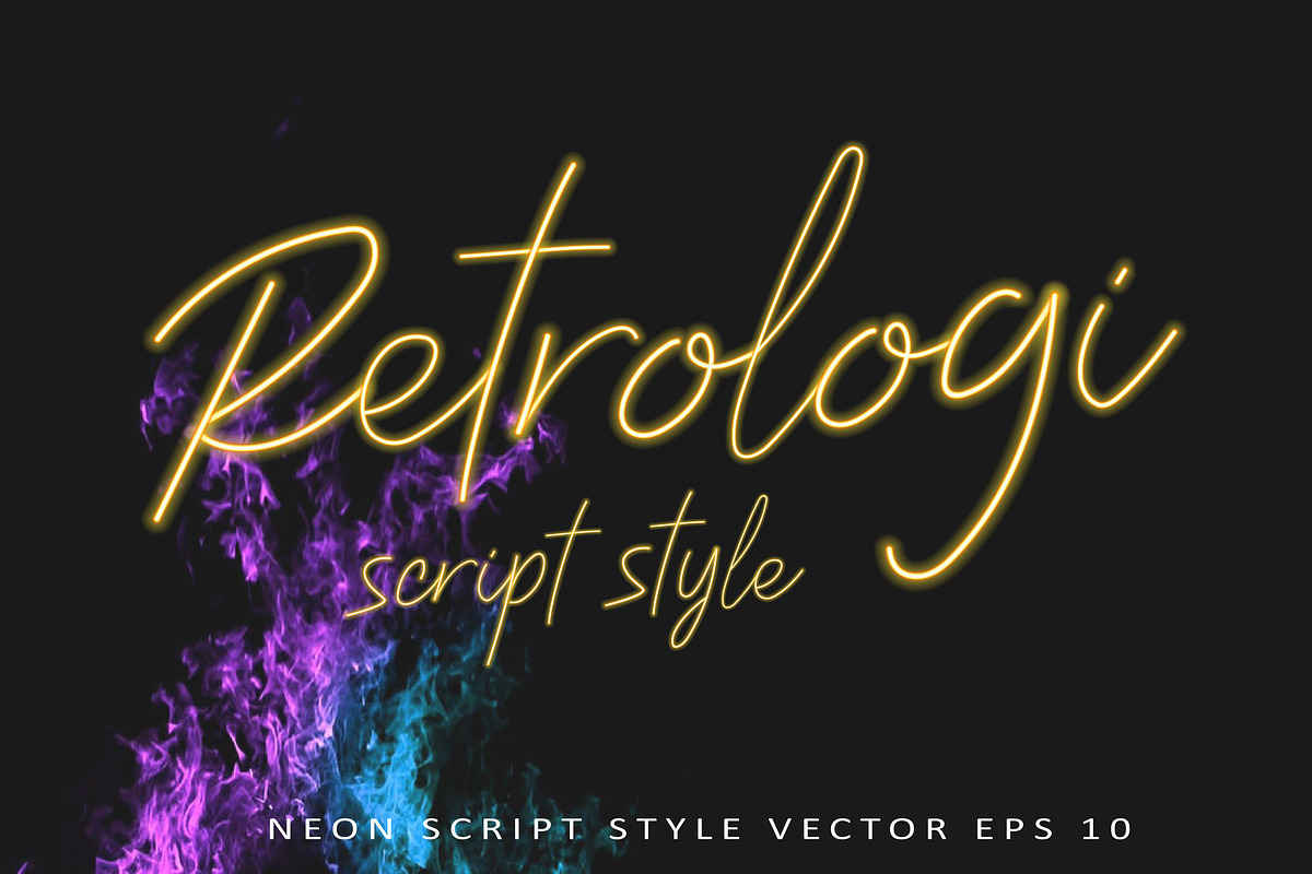 Neon Script Style | Vector AI EPS10