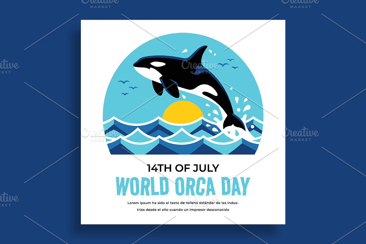 World Orca Day Banner Template, a Social Media Template by nandinigraphics (Photo 1 of 4)
