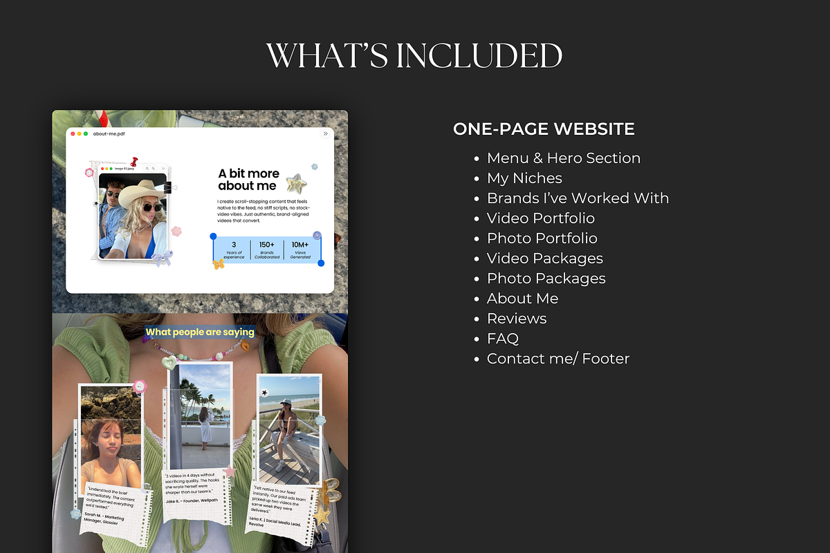 UGC Portfolio Website for Canva, an App Template by Meraki Templates (Photo 4 of 7)
