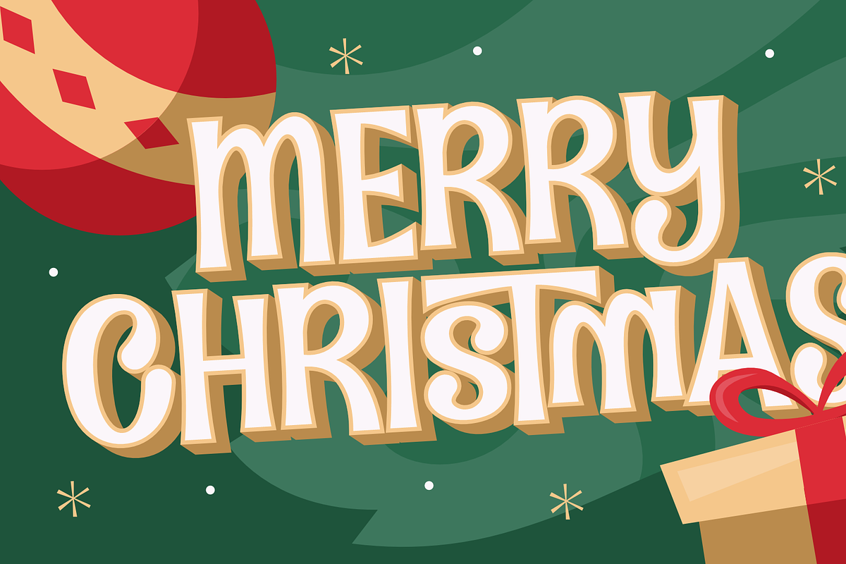 Crilas – Christmas Display Font, a Sans Serif Font by MaikoHatta (Photo 2 of 8)