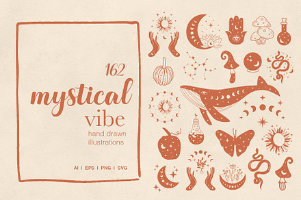 Mystical vibe vector illustrations