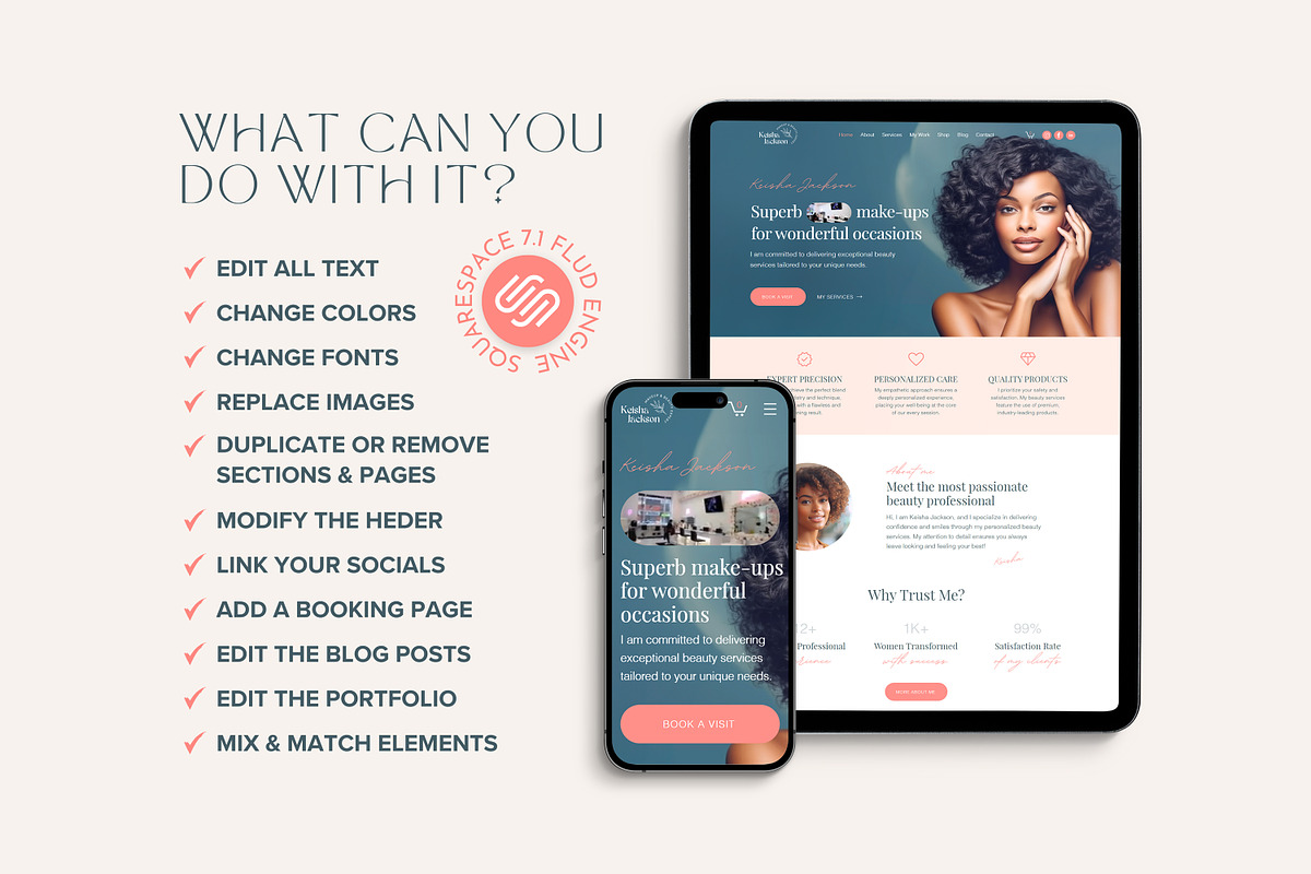 Beauty Squarespace Template preview 7