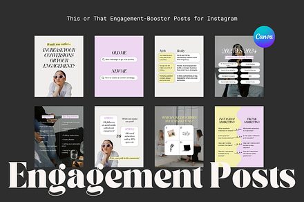 Canva Instagram Posts for Engagement, a Social Media Template by My Social Boutique