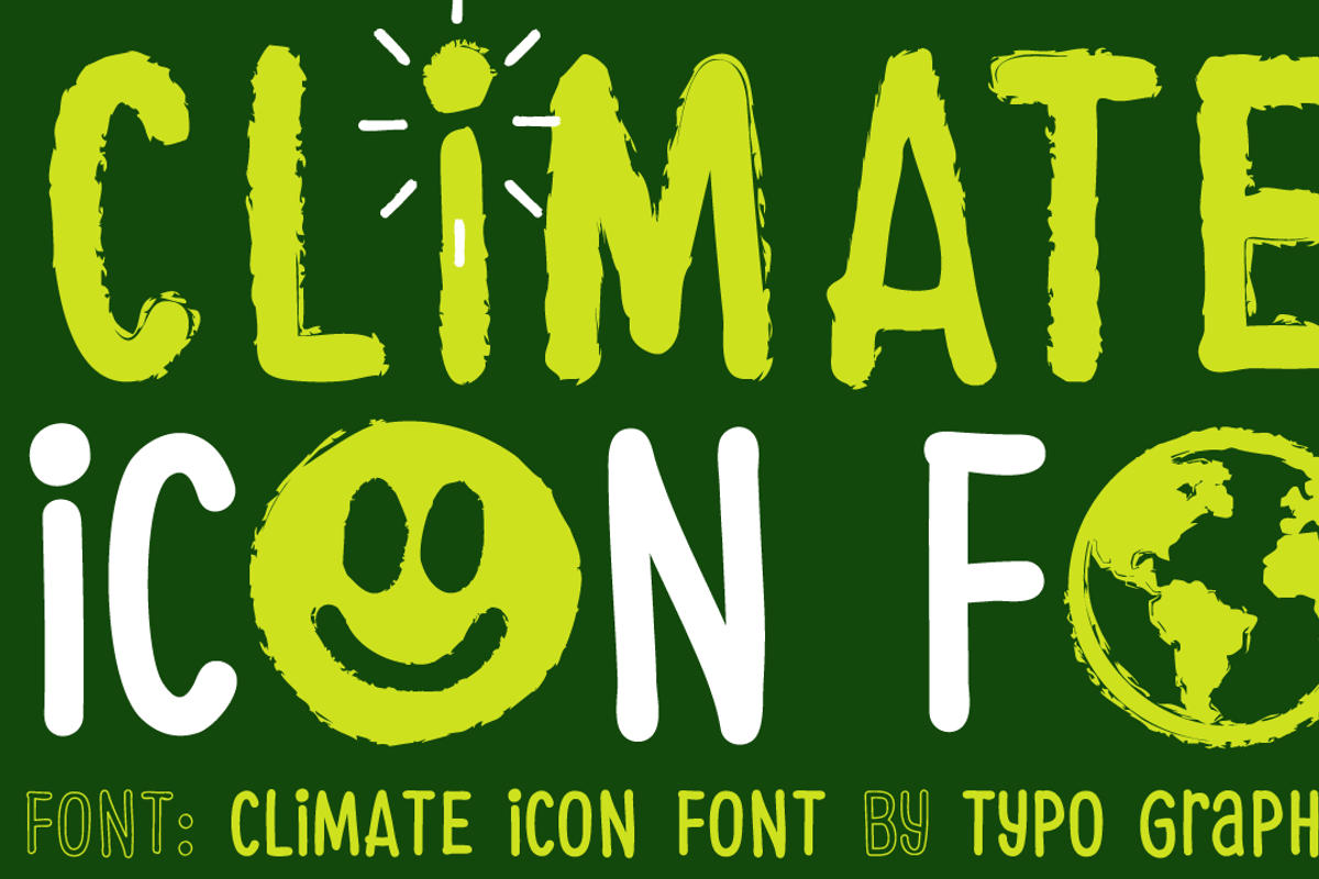 FONT | Climate Icon Font, a Symbol Font by Typo Graphic Design (Photo 3 of 4)