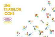 Triathlon Icons-swim, run, cycle, a Graphic by jenny lipets (Thumbnail 1 of 3)