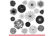 Flower Silhouettes Photoshop Brushes preview 4