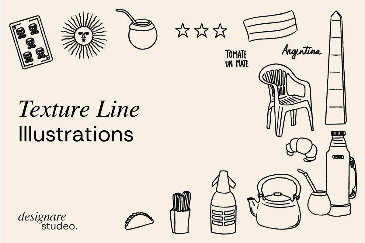 Argentina Hand Drawn Illustrations, a Decorative Illustration by ginni illustrations (Photo 4 of 5)